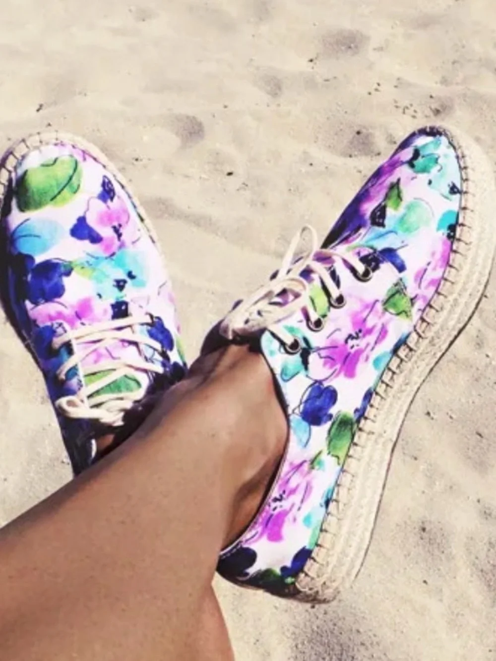 Coconuts Matisse Grateful Floral Canvas Espadrille PlatformSneakers size 7